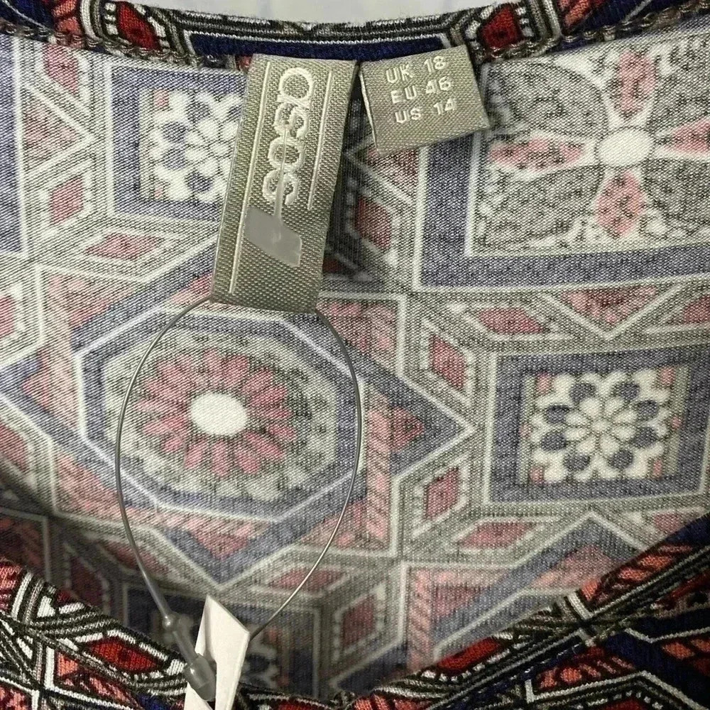 ASOS CURVE Tile Abstract Geo Print Stretch Jumpsu… - image 6